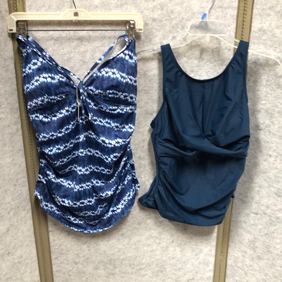 Hello Summer Other - Blue Patterned and Solid Tankini Tops NWT